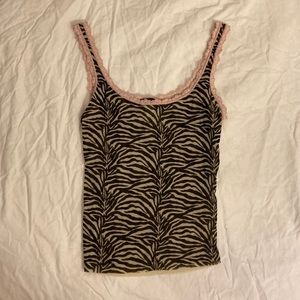 Casabella zebra print mesh top